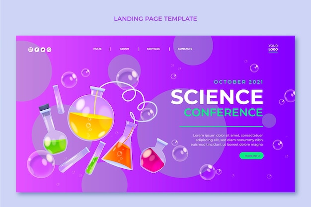 Realistische wissenschaftliche Landingpage