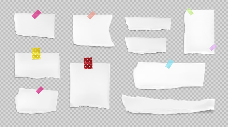 Kostenlose Vektor realistische zerrissene papiersammlung