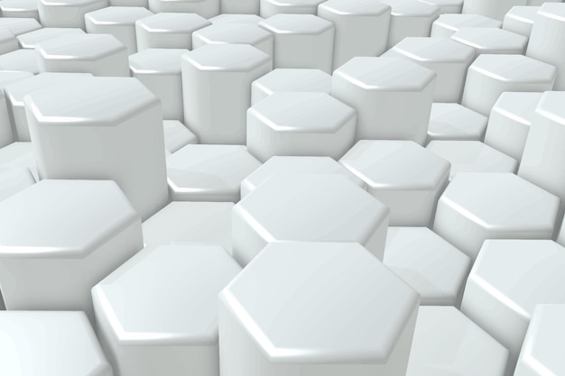 Realistischer 3D-Hexagone-Hintergrund