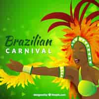 Kostenloser Vektor realistischer brasilianischer karnevalshintergrund