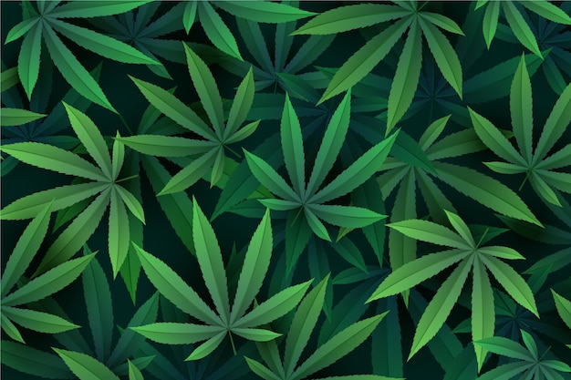 Realistischer cannabisblatthintergrund