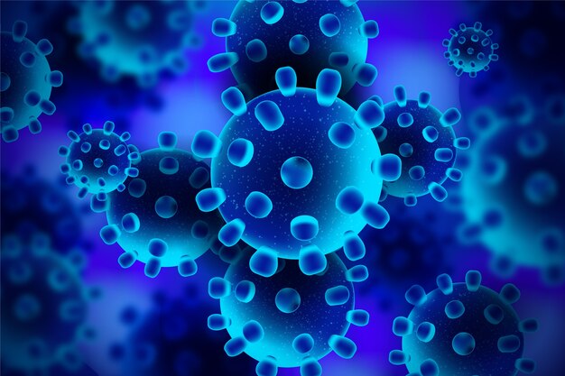 Realistischer Coronavirus-Hintergrund