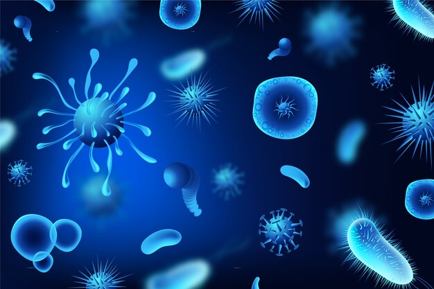 Realistischer Coronavirus-Hintergrund