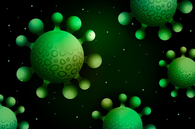 Realistischer coronavirus-hintergrund