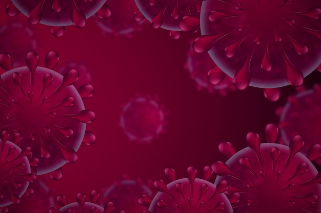 Realistischer Coronavirus-Hintergrund