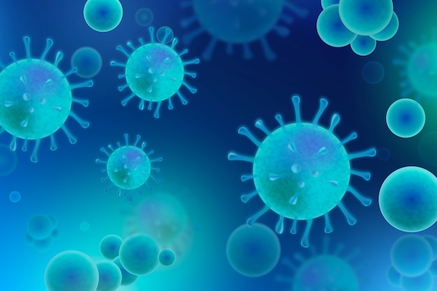 Realistischer Coronavirus-Hintergrund