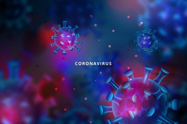 Realistischer Coronavirus-Hintergrund