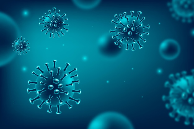 Realistischer Coronavirus-Hintergrund