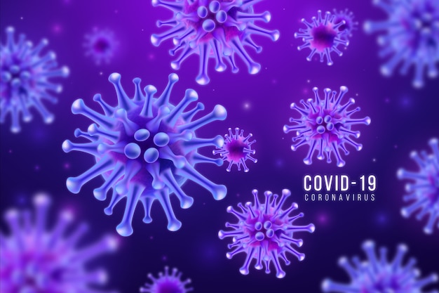 Realistischer Coronavirus-Hologrammhintergrund