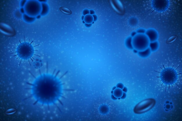 Kostenloser Vektor realistischer design-coronavirus-hintergrund