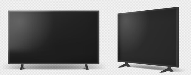 Realistischer Fernseher isoliert auf transparentem Hintergrund