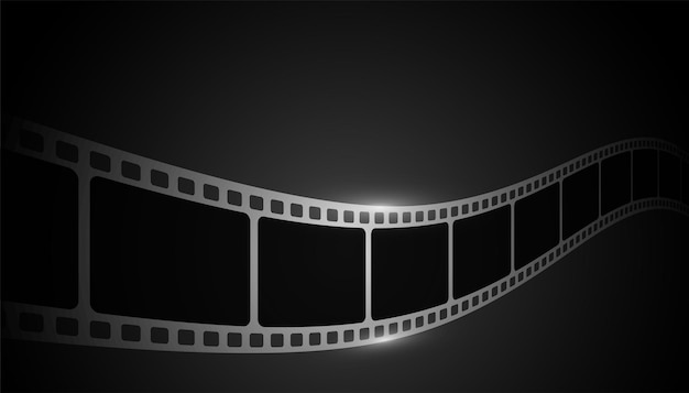 Realistischer Filmstreifen auf schwarzem Hintergrund