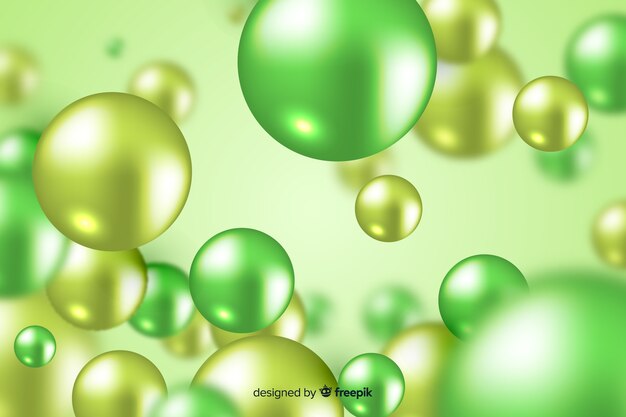 Realistischer flüssiger grüner glatter Ballhintergrund