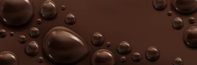 Kostenloser Vektor realistischer flüssiger schokoladenhintergrund