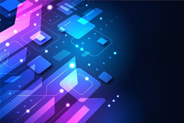 Realistischer futuristischer Hintergrund mit Farbverlauf