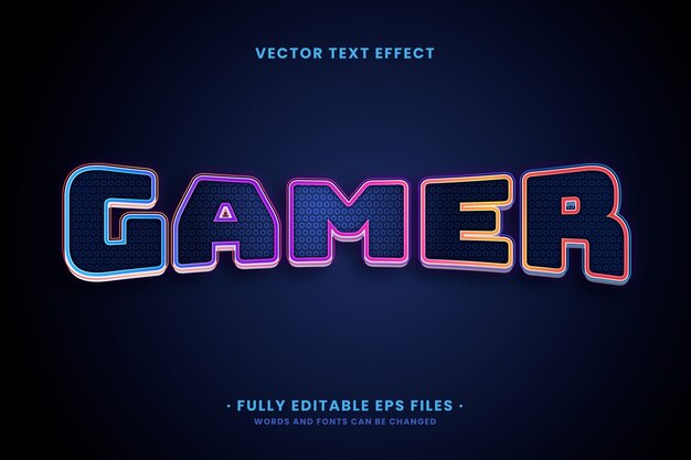 Realistischer Gamer-Texteffekt