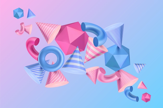 Realistischer geometrischer 3D-Hintergrund