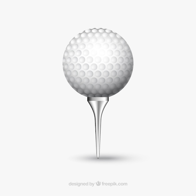 Kostenloser Vektor realistischer golfball