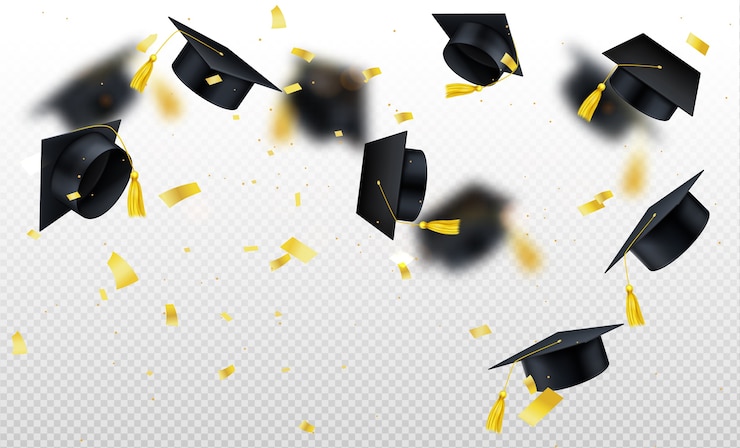 Kostenlose Vektor realistischer graduierter kappenhintergrund