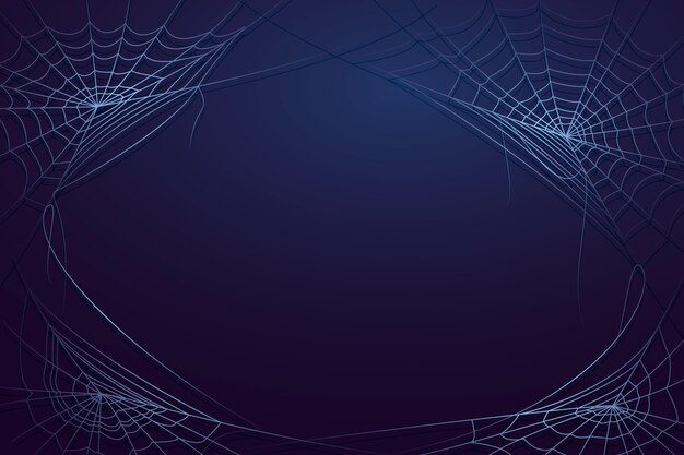 Realistischer Halloween-Spinnennetzhintergrund