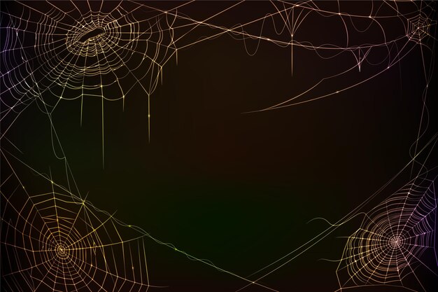 Realistischer Halloween-Spinnennetzhintergrund