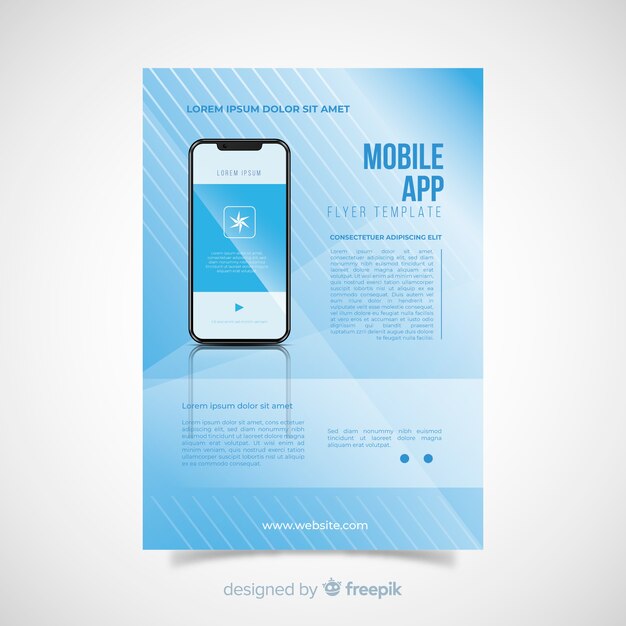 Realistischer Handy-Flyer