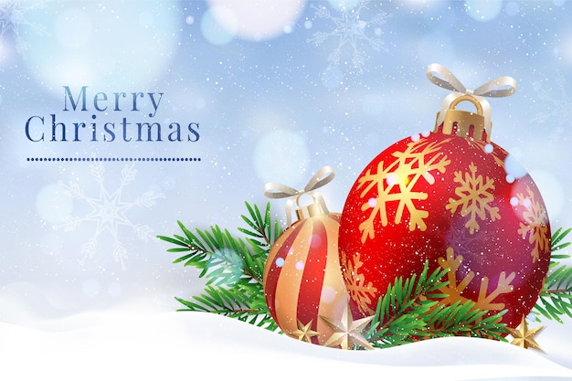 Realistischer Hintergrund der frohen Weihnachten