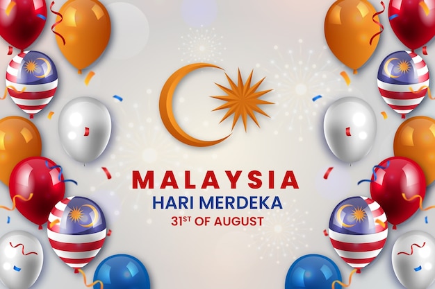 Realistischer hintergrund des malaysischen unabhängigkeitstages