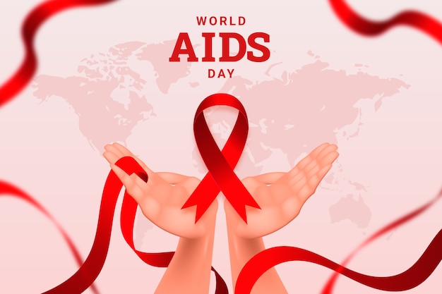 Realistischer Hintergrund für das Bewusstsein für den Welt-Aids-Tag