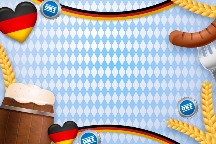 Kostenlose Vektor realistischer hintergrund für das oktoberfest-bierfest