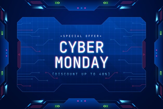 Realistischer Hintergrund für den Cyber-Monday-Verkauf