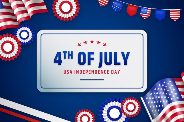 Realistischer Hintergrund für die amerikanische Feier des 4. Juli