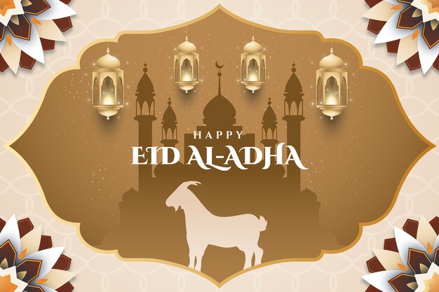 Realistischer hintergrund für die islamische eid al-adha-feier