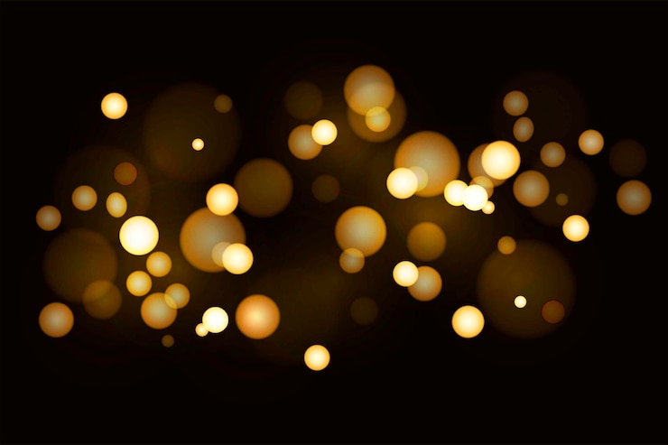 Kostenlose Vektor realistischer hintergrund mit bokeh-effekt