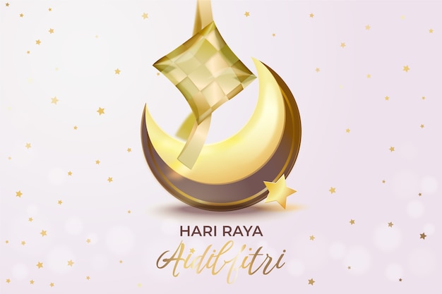 Realistischer idul fitri hintergrund