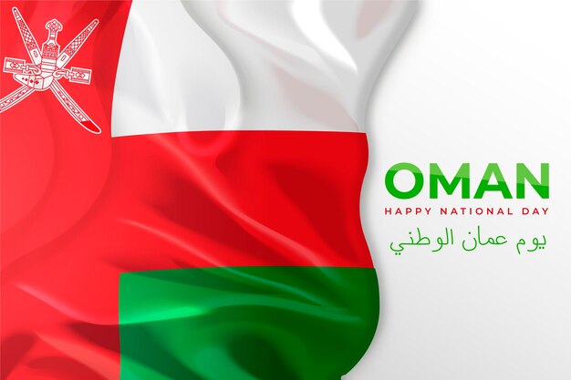 Realistischer nationaler Tag des Oman-Hintergrunds