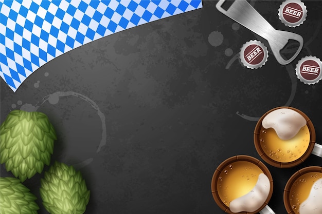 Realistischer oktoberfest-hintergrund