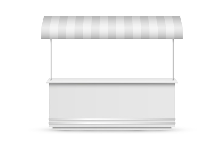 Kostenlose Vektor realistischer promotion-countertisch