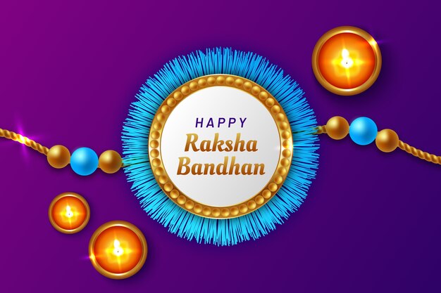 Realistischer Raksha Bandhan Hintergrund