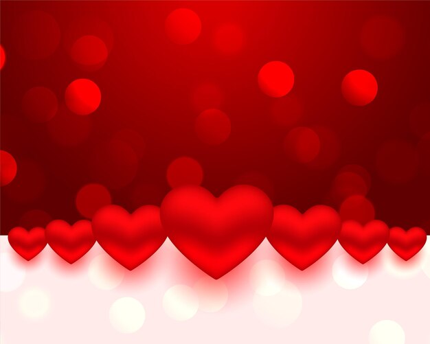 Realistischer Stil Valentinstag Herzen Karte Design