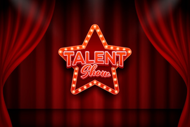 Realistischer talentshow-hintergrund