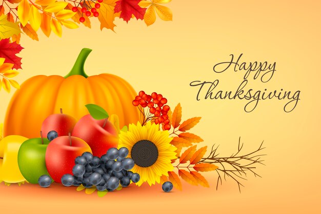 Realistischer Thanksgiving-Feier-Hintergrund