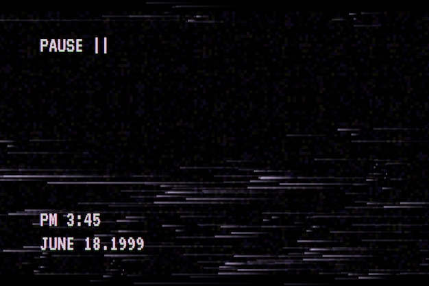 Kostenloser Vektor realistischer vhs-effekthintergrund