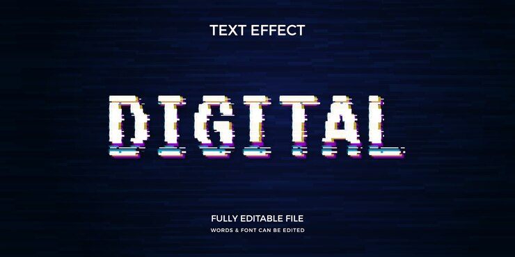 Realistischer VHS-Texteffekt