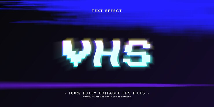 Realistischer VHS-Texteffekt