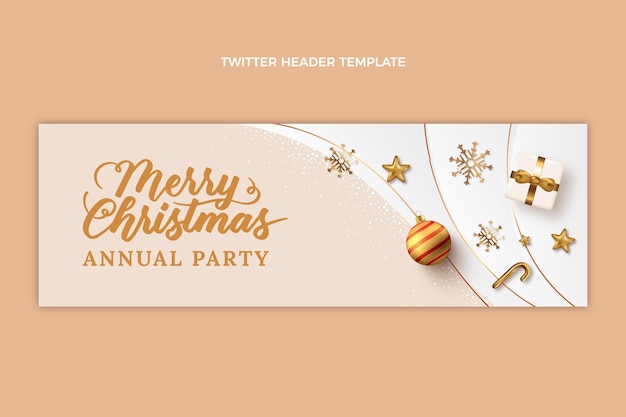 Realistischer Weihnachts-Twitter-Header