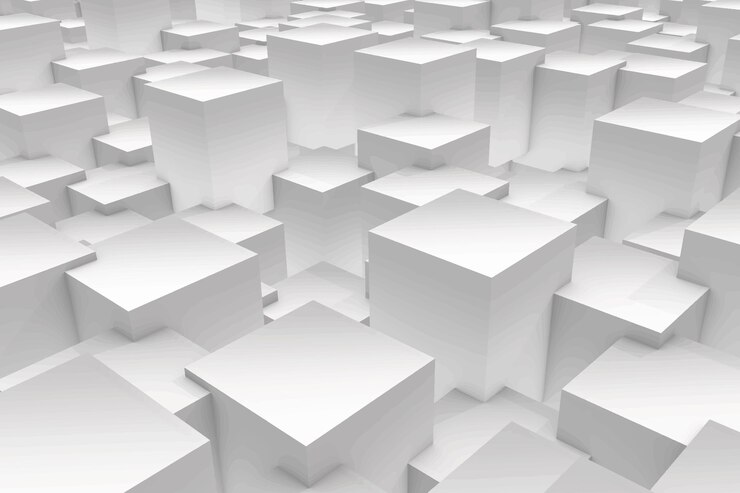 Kostenlose Vektor realistischer weißer geometrischer 3d-hintergrund