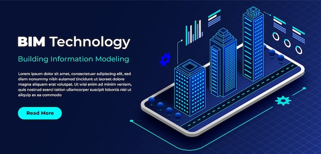 Realistisches bim horizontales banner