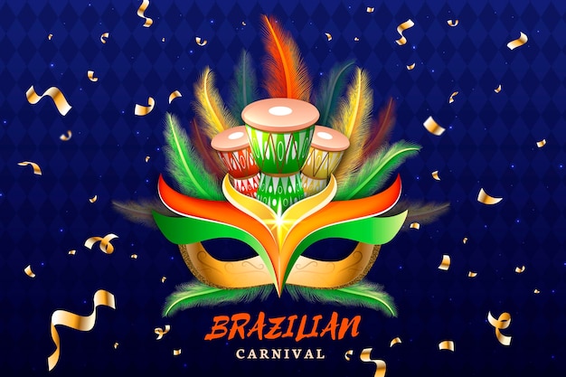 Realistisches brasilianisches karnevalskonzept