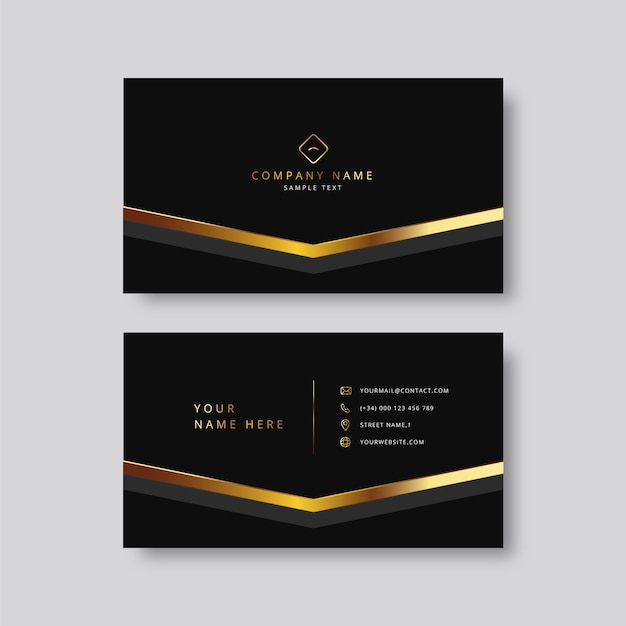 Realistisches elegantes Visitenkartendesign